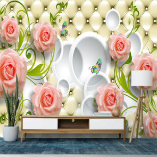 3D Floral Wallpaper DDS301