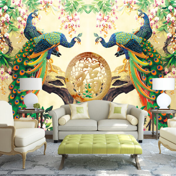 3D Peacock Customized Wallpaper DDS303 2