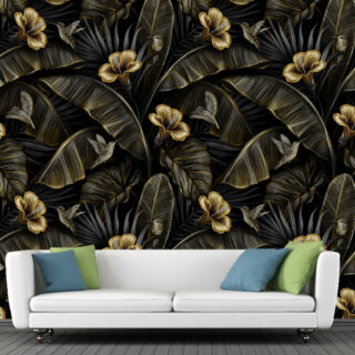 Luxurious 3D Floral Wallpaper DDS107