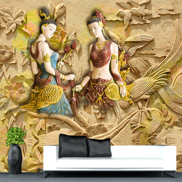 Customized 3D Lady Wallpaper DDS123