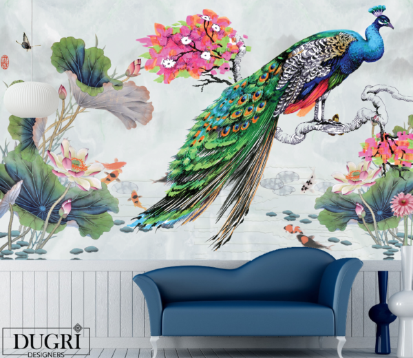 3D Peacock Customized Wallpaper DDS325 2