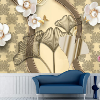 3D Floral Wallpaper DDS176