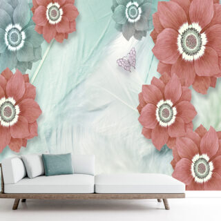 3D Floral Wallpaper DDS185