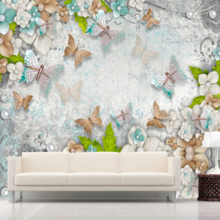 3D Floral Wallpaper DDS198