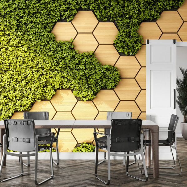 3D Floral and Geometrical Wallpaper DDS314