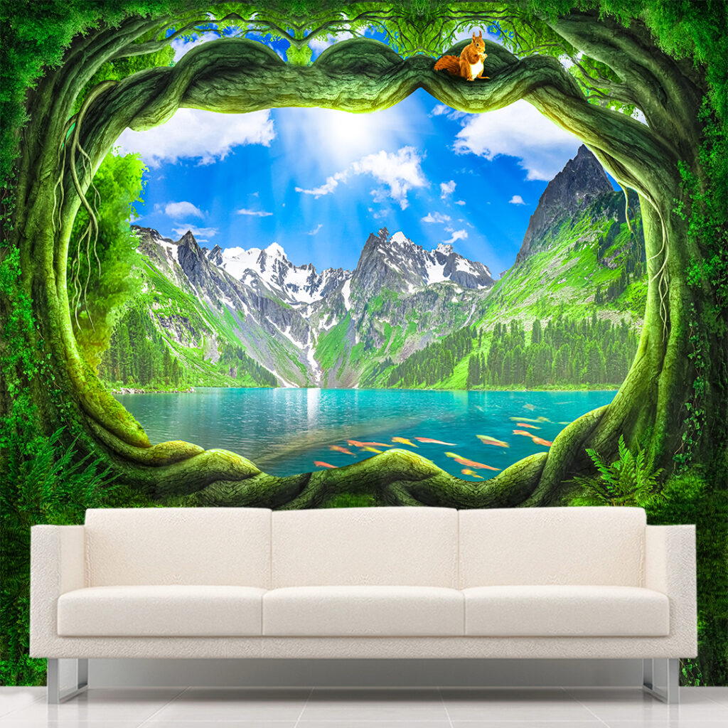 3D Nature Wallpaper DDS216 Red And Wine Decor 3d-nature-wallpaper-dds216-red-and-wine-decor