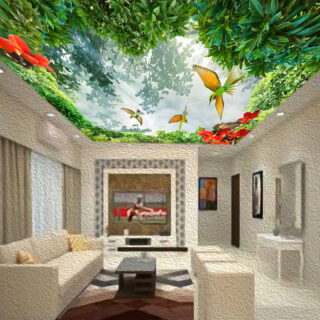 3D Nature Ceiling Wallpaper DDS223
