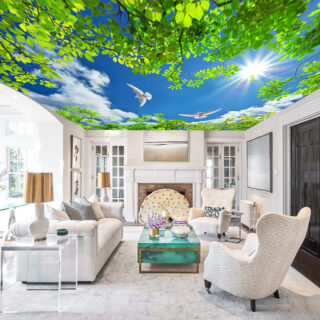 3D Nature Ceiling Wallpaper DDS224