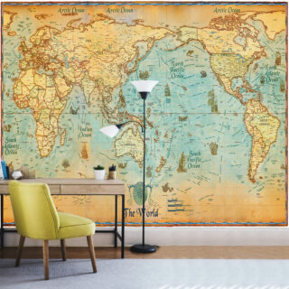 World Map Wallpaper DDS242