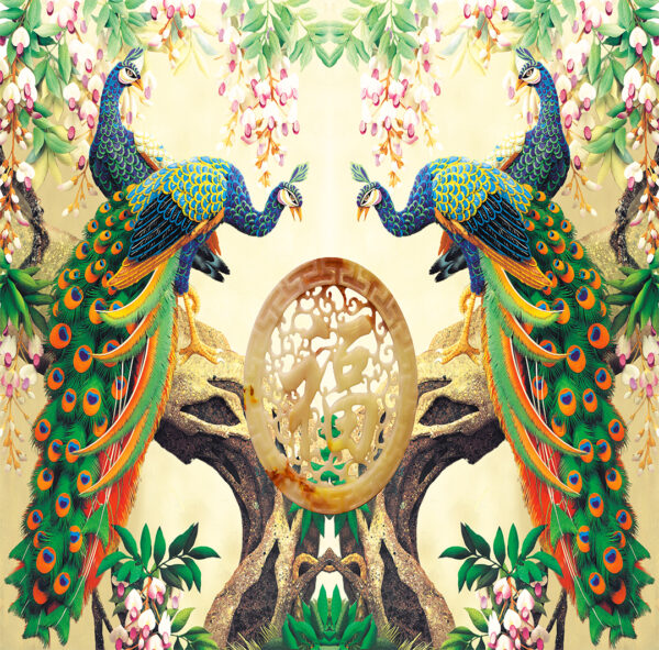 3D Peacock Customized Wallpaper DDS303 3