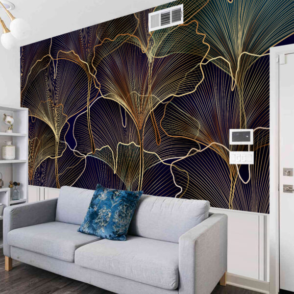 Luxurious 3D Leaf Wallpaper DDS356 2