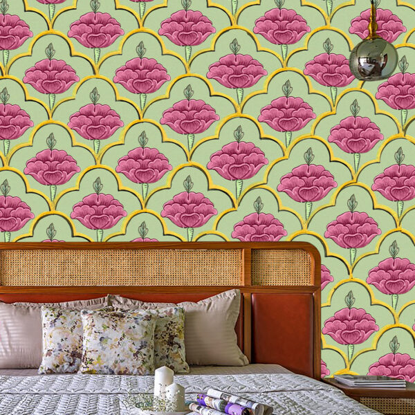 Customized Floral Wallpaper DDS036