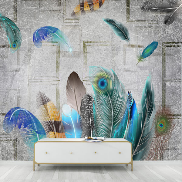 3D Feather Wallpaper DDS068