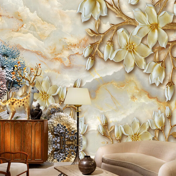 3D Floral Wallpaper DDS424