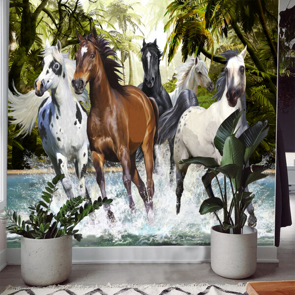 Customised 3D Horse Wallpaper DDS371