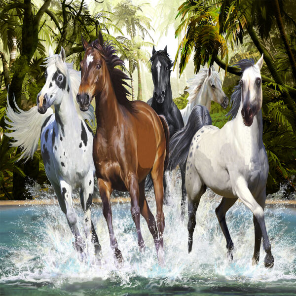 Customised 3D Horse Wallpaper DDS371 3