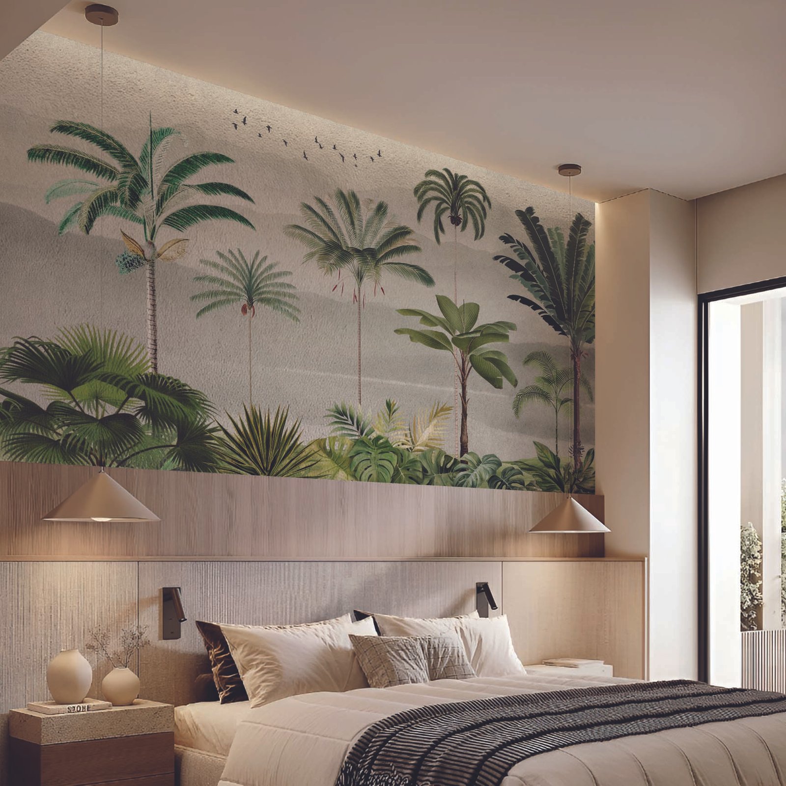 Tropical Lushgree- 3 I Custom Wallpaper