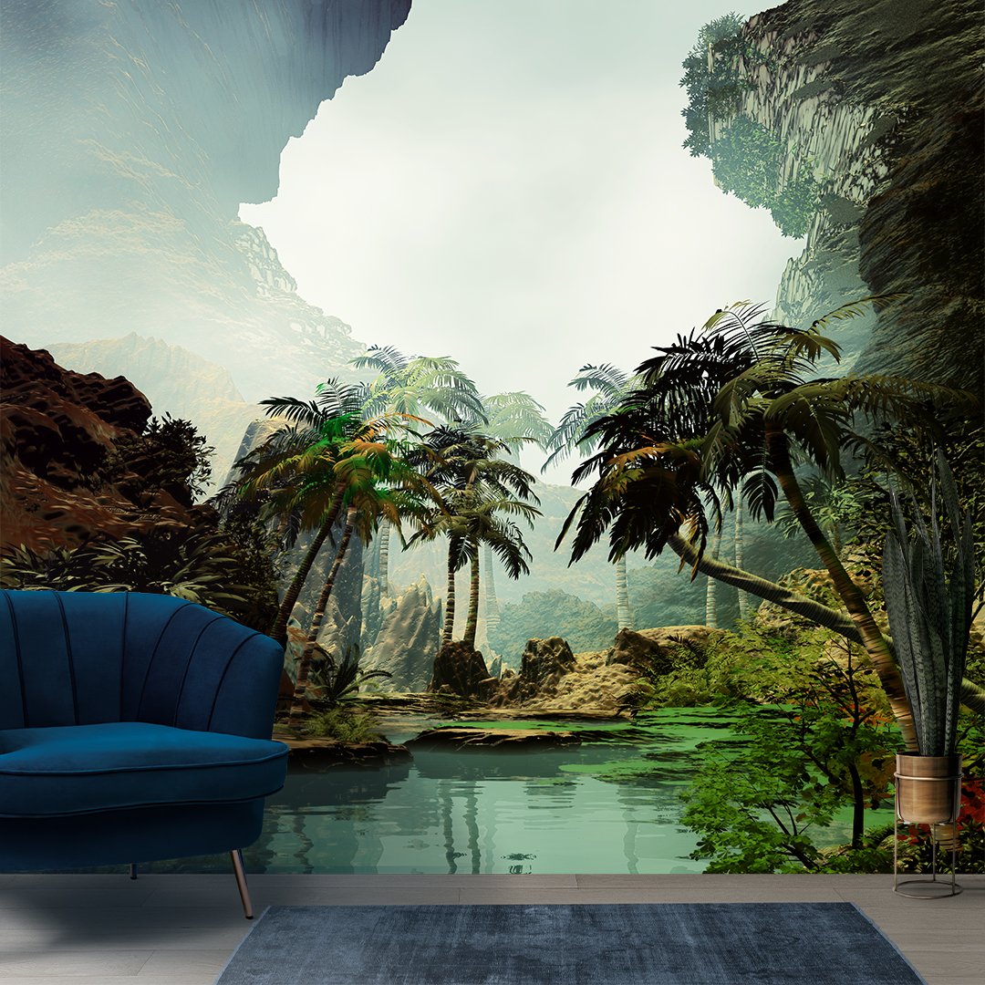 3D Tropical Tree Wallpaper DDS333 - Image 2