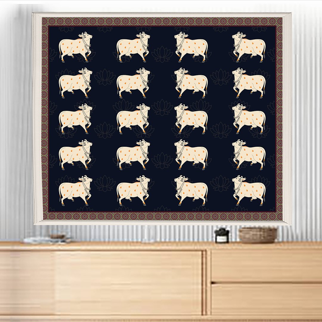 Pichhwai Cows Art Wallpaper DDS549 - Image 2