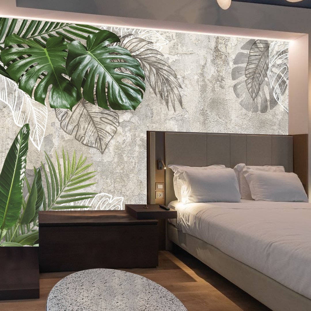 Luxurious 3D Leaf Wallpaper DDS159