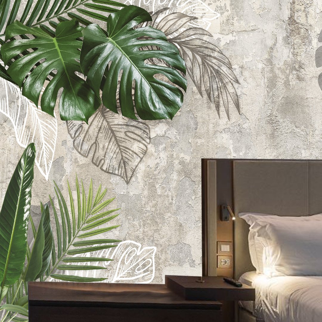 Luxurious 3D Leaf Wallpaper DDS159 - Image 2