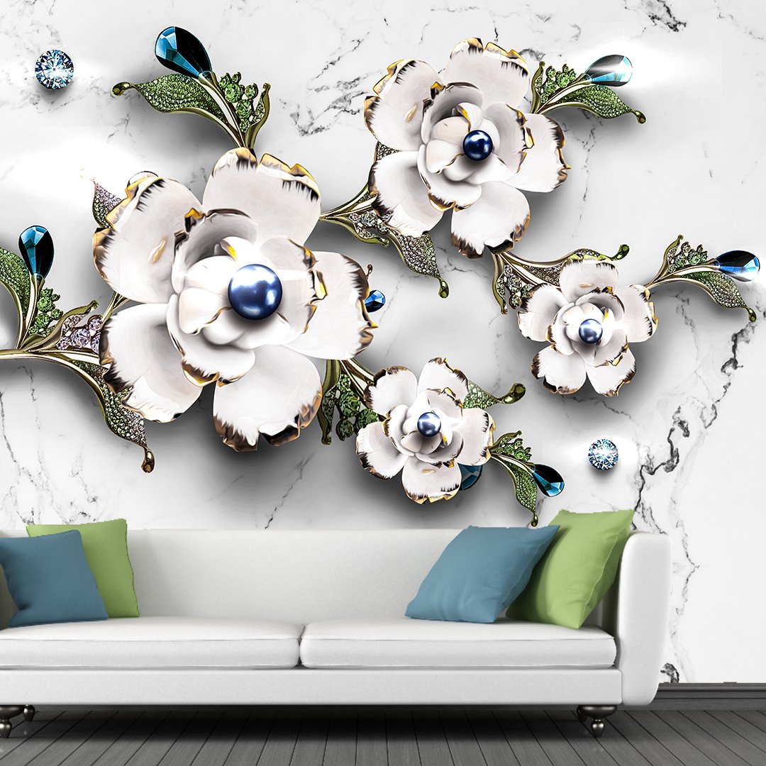 3D Floral Wallpaper DDS179