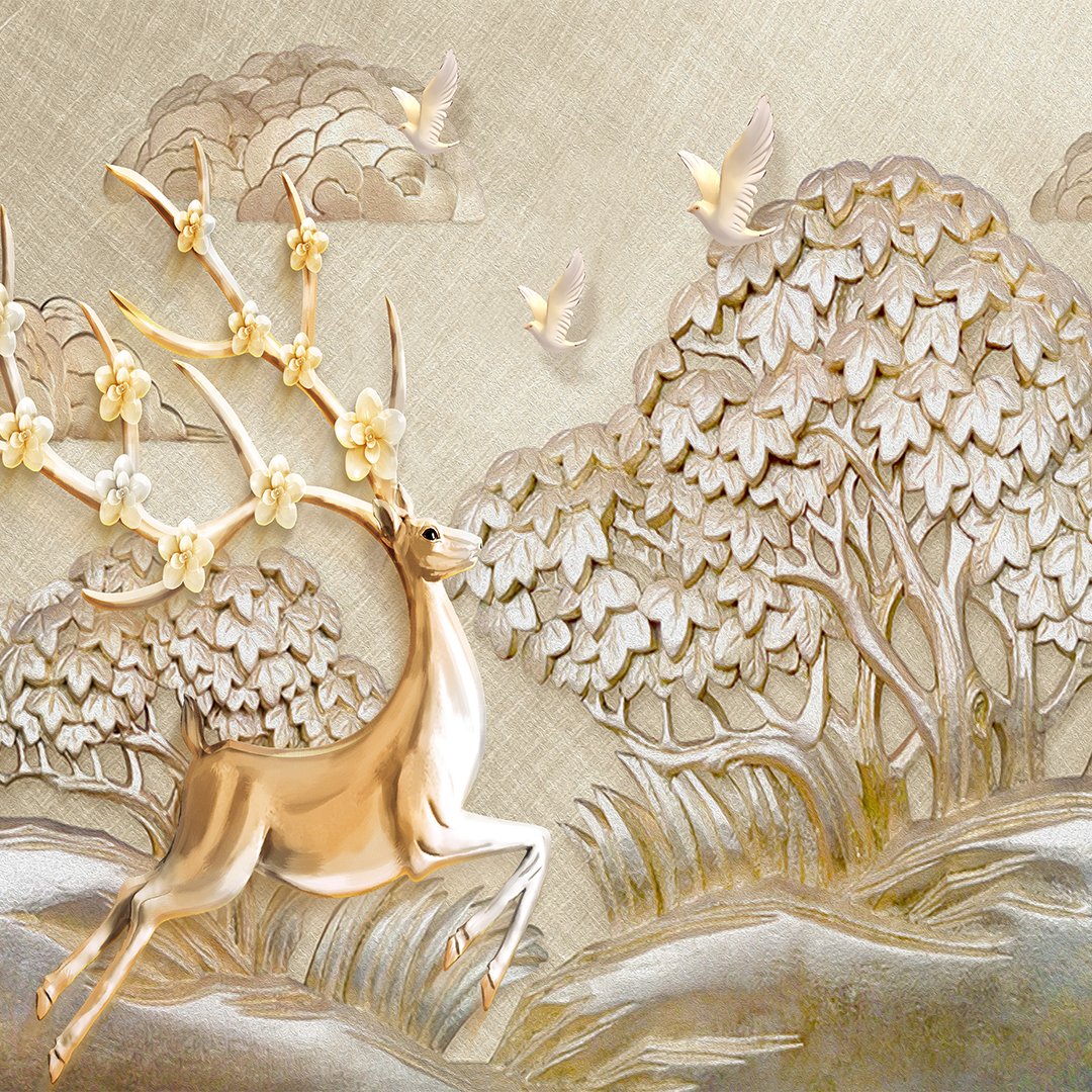 3D Deer Wallpaper DDS415 - Image 3