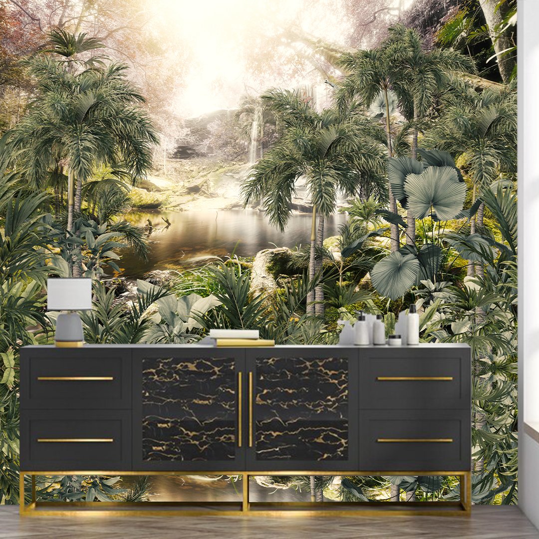 3D Tropical Tree Wallpaper DDS387 - Image 2