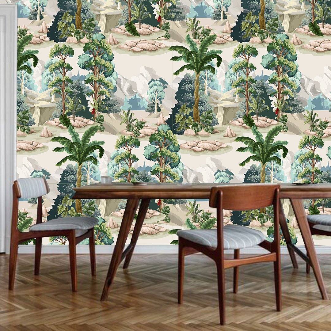 3D Tropical Tree Wallpaper DDS354 - Image 4