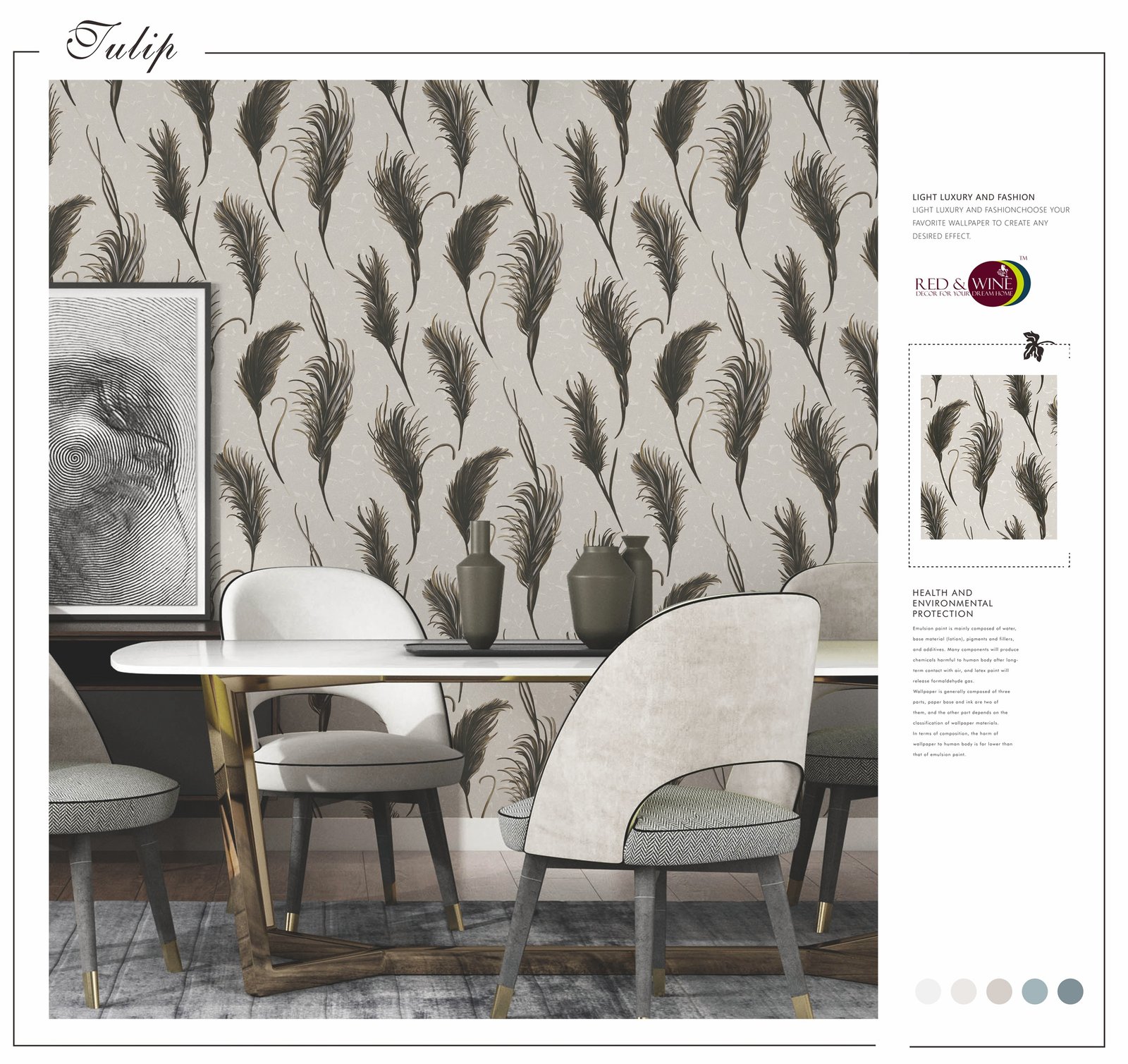 Tulip Floral & Botanical Wallpaper