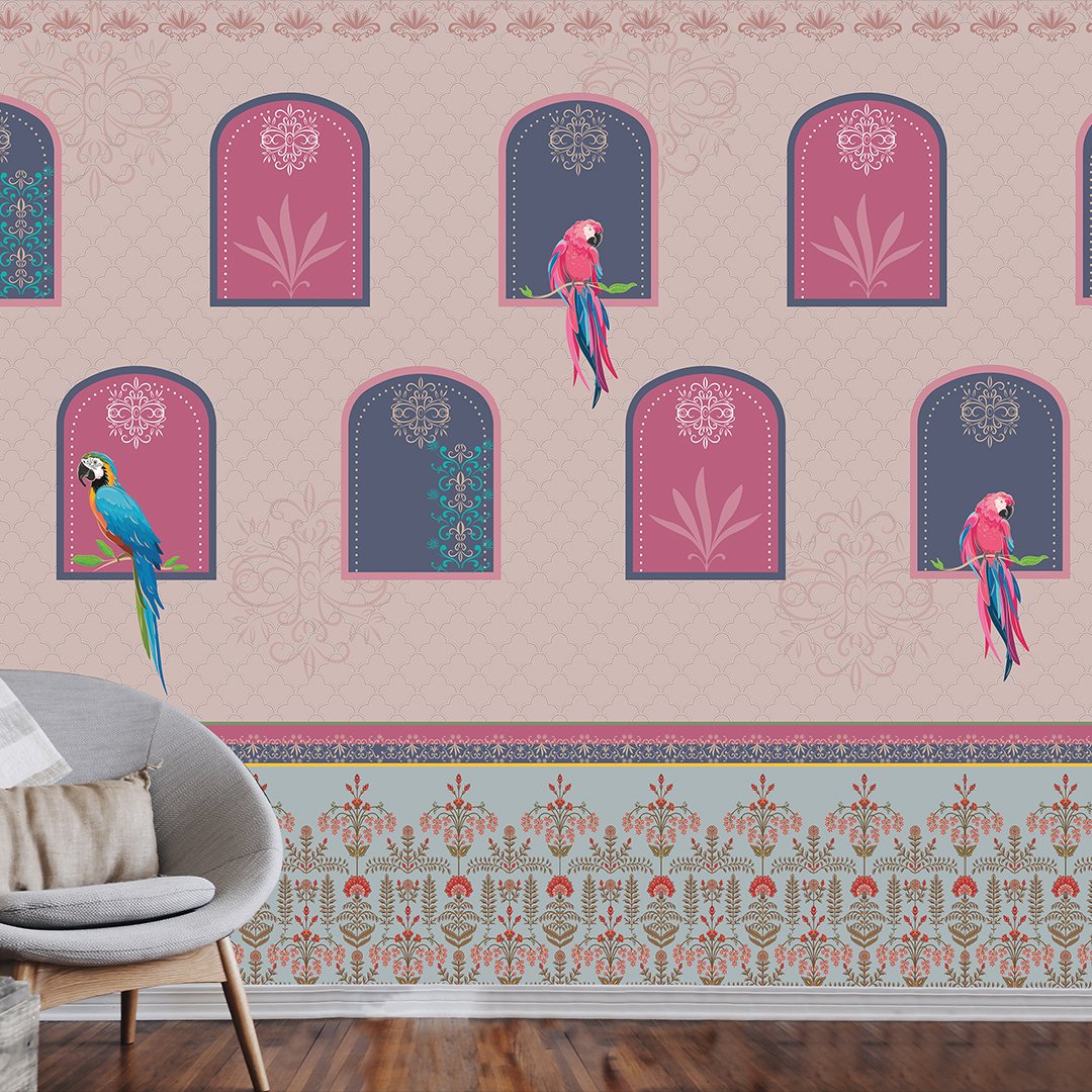 3D Parrot Customised Wallpaper DDS561 - Image 3