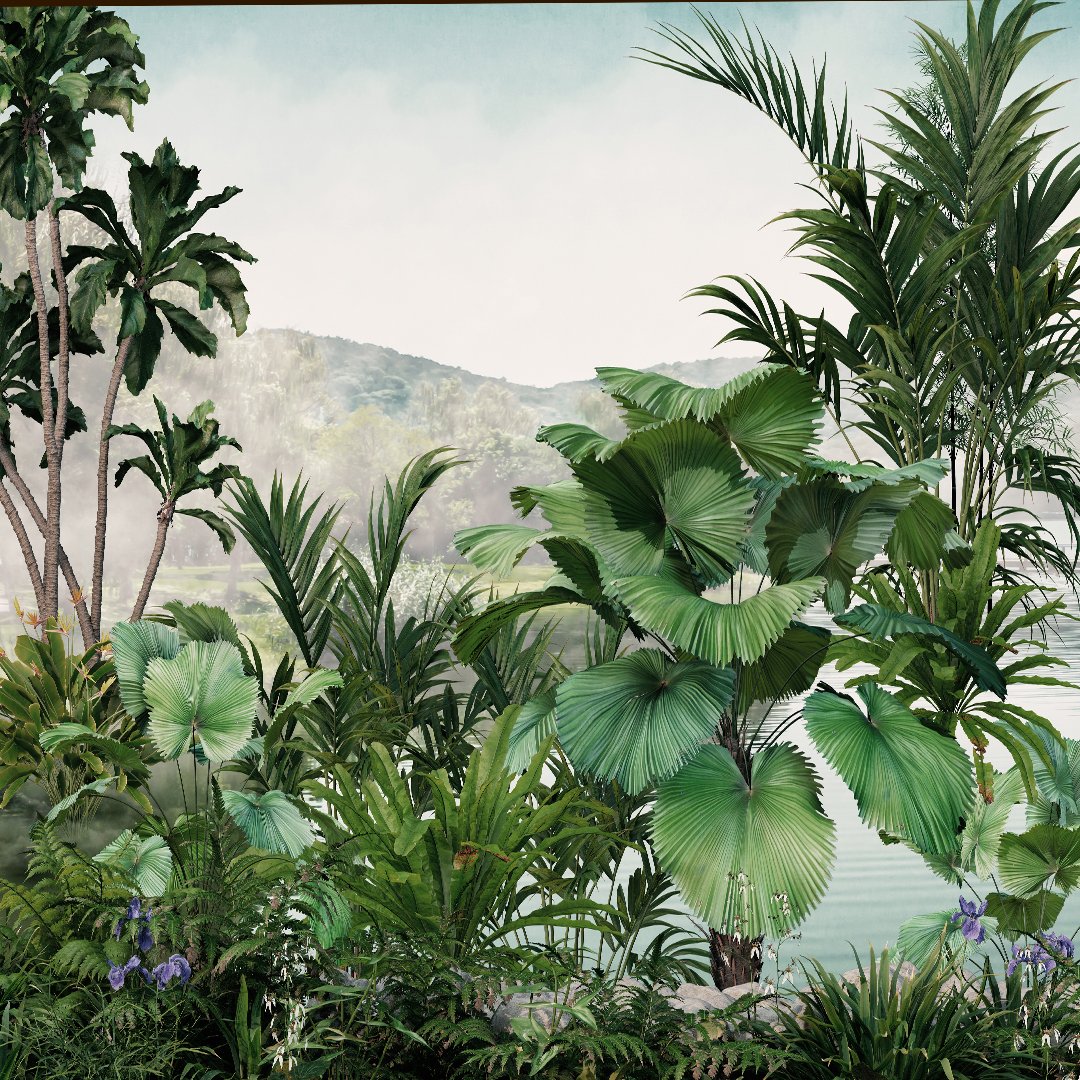 3D Tropical Tree Wallpaper DDS383 - Image 4