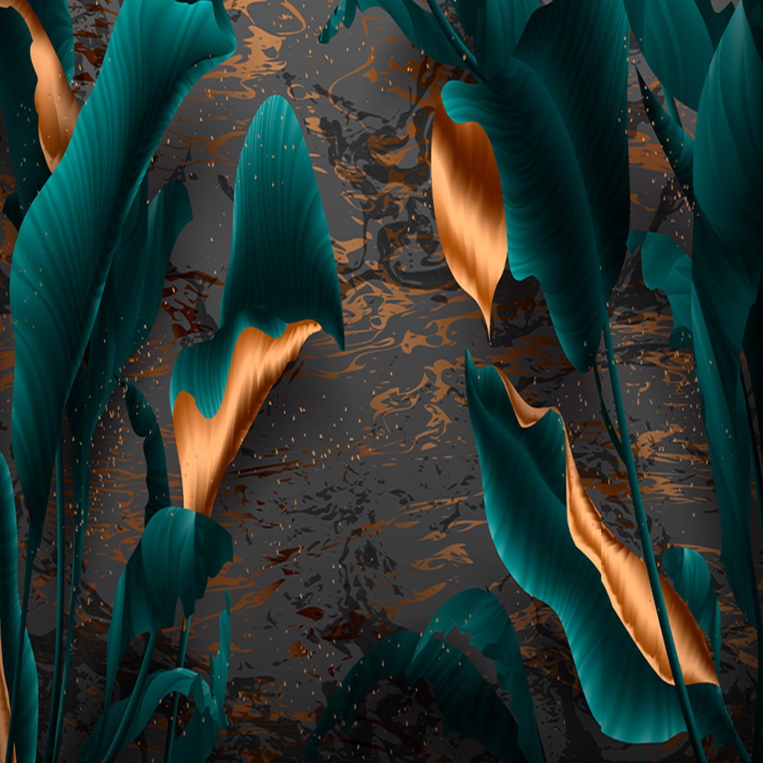 Luxurious 3D Leaf Wallpaper DDS345 - Image 3