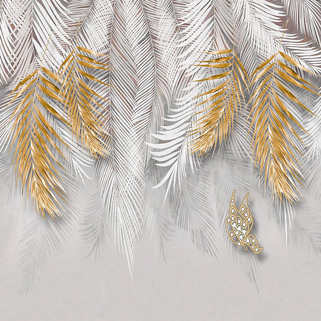 Luxurious 3D Leaf Wallpaper DDS316 - Image 3