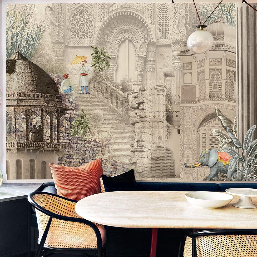 Traditional Wallpaper Baige DDS522 - Image 4