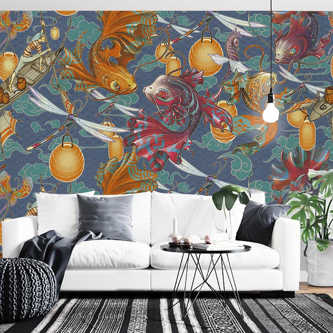 Under Water Sea Creatures Wallpaper DDS450 - Image 2