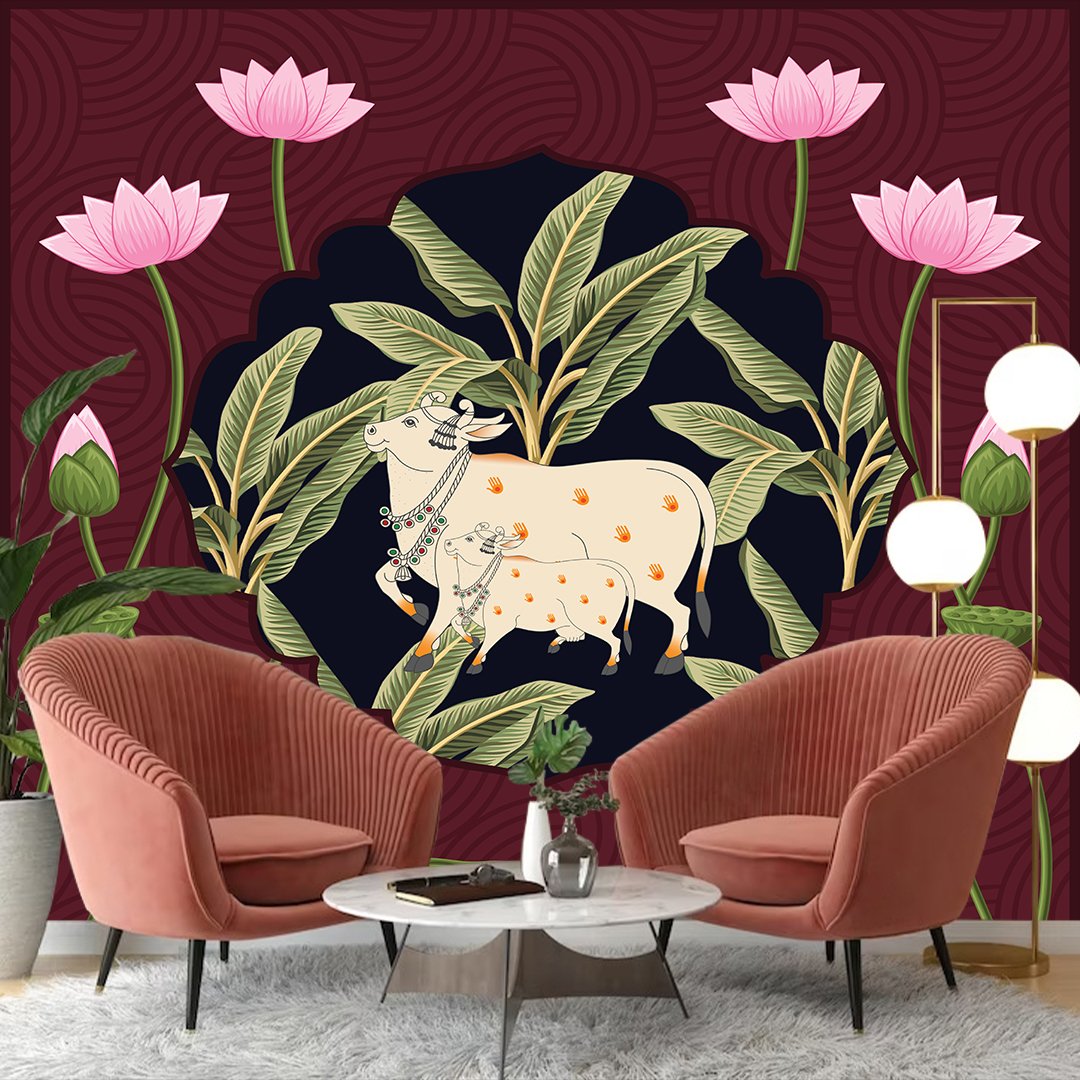 Pichhwai Cows Art Wallpaper DDS546
