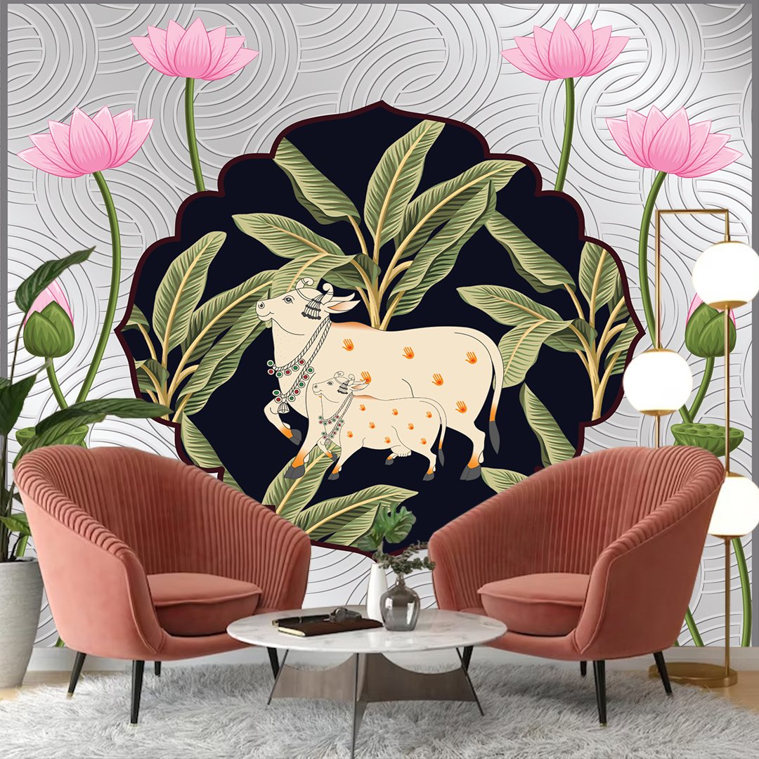 Pichhwai Cows Art Wallpaper DDS548