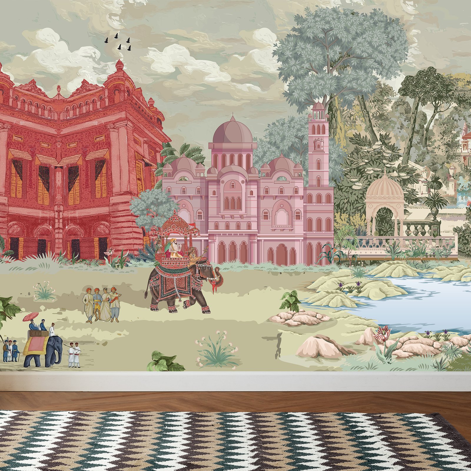 Colorful Ethnic Scenery Style Wallpaper Mantra6 - Image 3