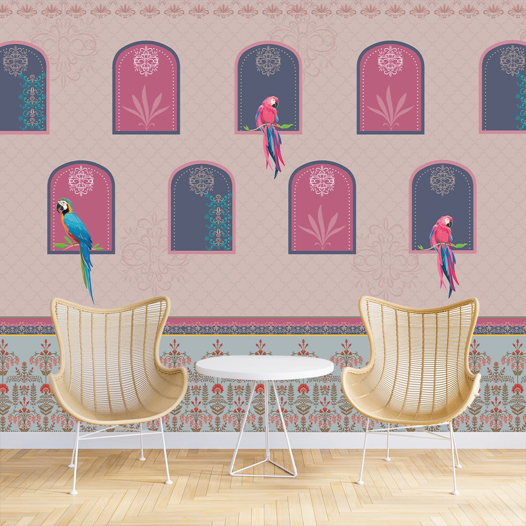 3D Parrot Customised Wallpaper DDS561