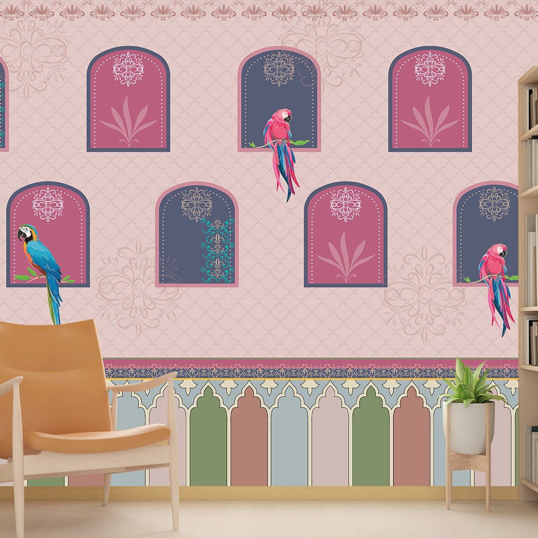 3D Parrot Customised Wallpaper DDS562