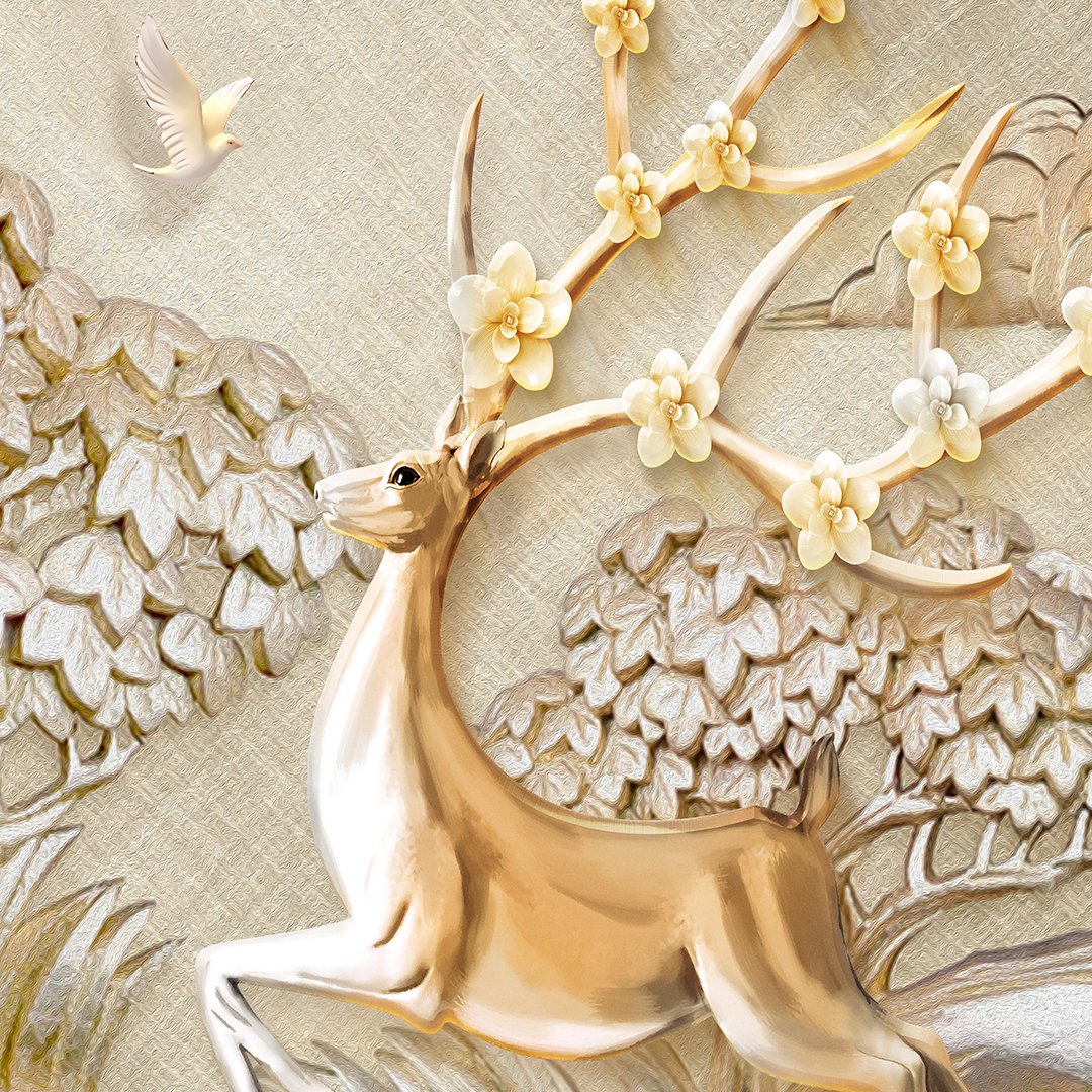3D Deer Wallpaper DDS415 - Image 4