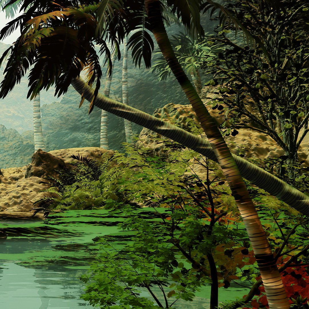3D Tropical Tree Wallpaper DDS333 - Image 4