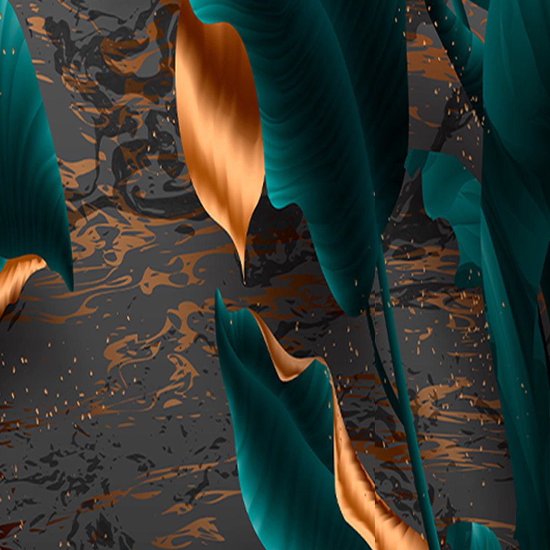 Luxurious 3D Leaf Wallpaper DDS345 - Image 4