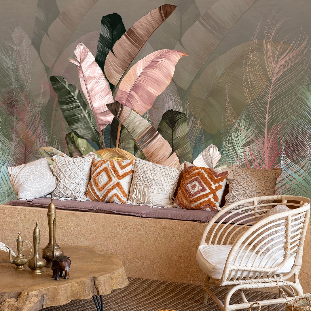 Luxurious 3D Leaf Wallpaper DDS443 - Image 4