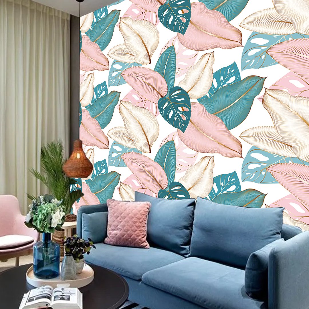 Luxurious 3D Leaf Wallpaper DDS357 - Image 3