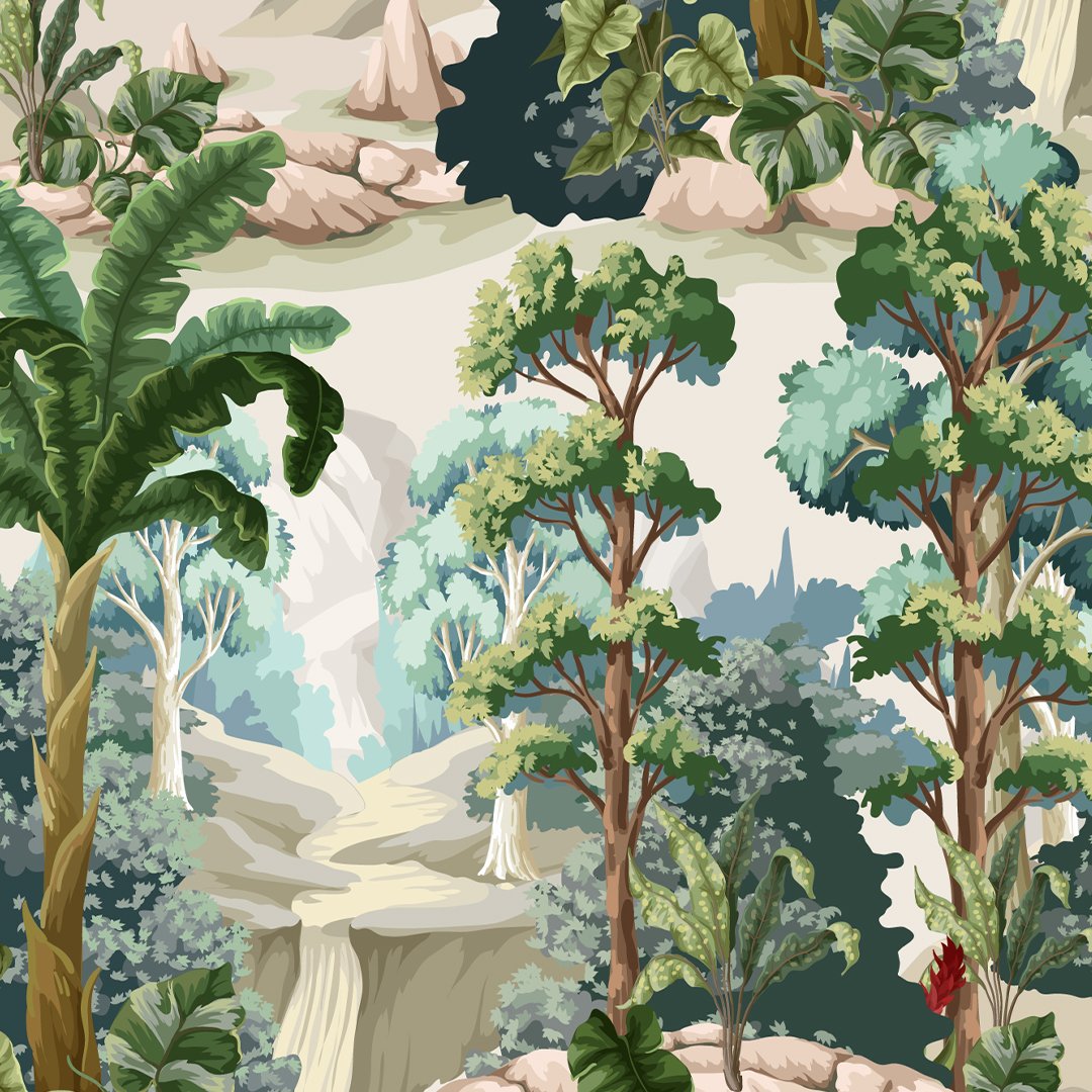 3D Tropical Tree Wallpaper DDS354 - Image 2