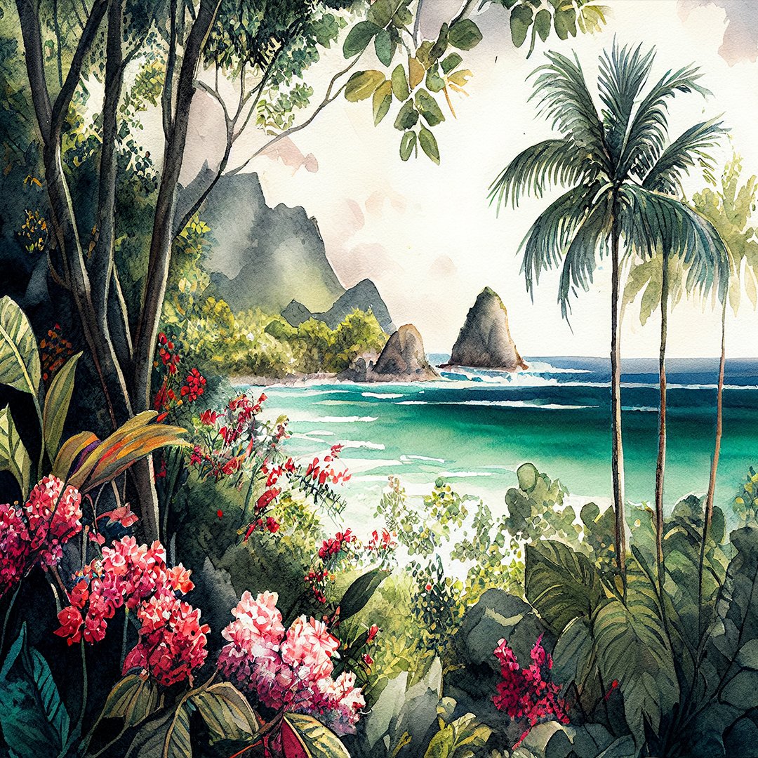 3D Tropical Wallpaper DDS529 - Image 5