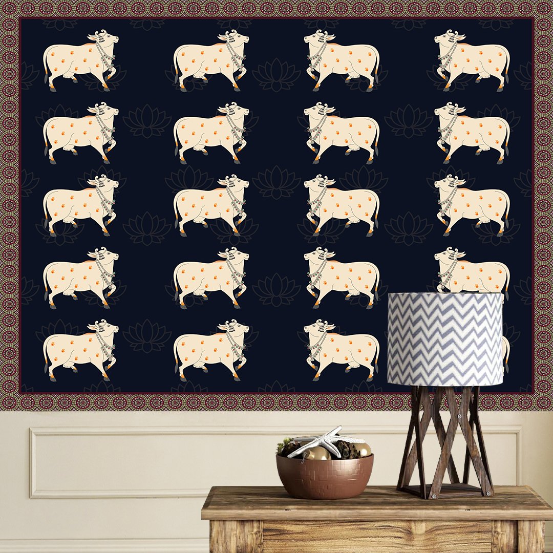 Pichhwai Cows Art Wallpaper DDS549 - Image 4