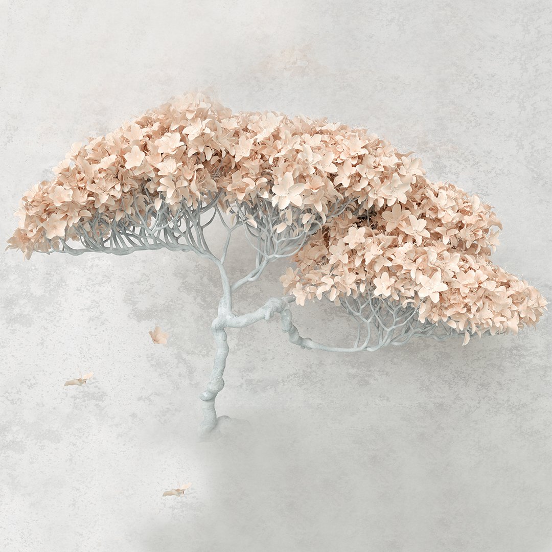 3D Peach Tree Wallpaper DDS141 - Image 3